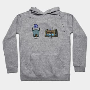 chum bucket vs krusty krab old and washed Hoodie